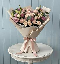 Букет цветов из:  Розы и Лизиантусы в Степаньково