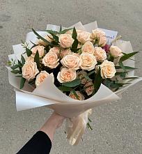 Букет Кремовые розы Латте в Степаньково