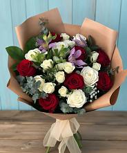 Букет цветов из:  Розы и Альстромерии в Степаньково