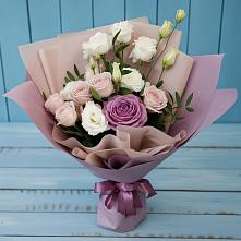 Букет цветов из:  Розы и Лизиантусы #REPLACE_PRED# Степаньково