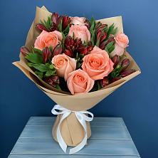 Букет цветов из:  Розы и Альстромерии в Степаньково