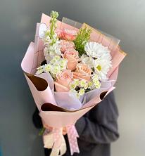 Букет цветов из:  Хризантемы и Розы в Степаньково