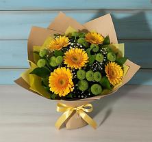 Букет цветов из:  Герберы и Хризантемы #REPLACE_PRED# Степаньково
