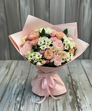 Букет цветов из:  Гвоздики, Розы и Хризантемы в Степаньково