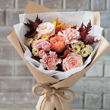 Букет цветов из:  Гвоздики, Хризантемы и Розы в Степаньково