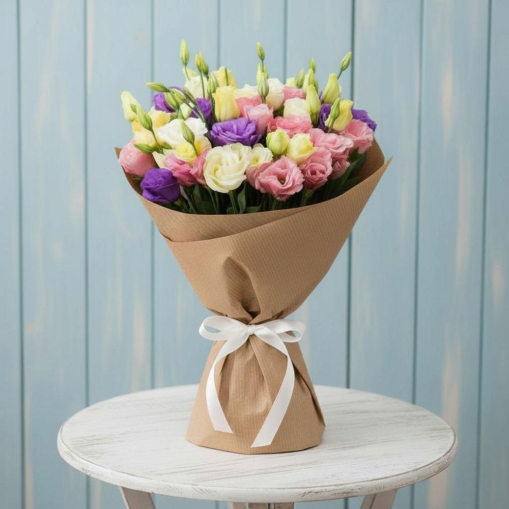 Букет цветов из: Лизиантусы в Степаньково