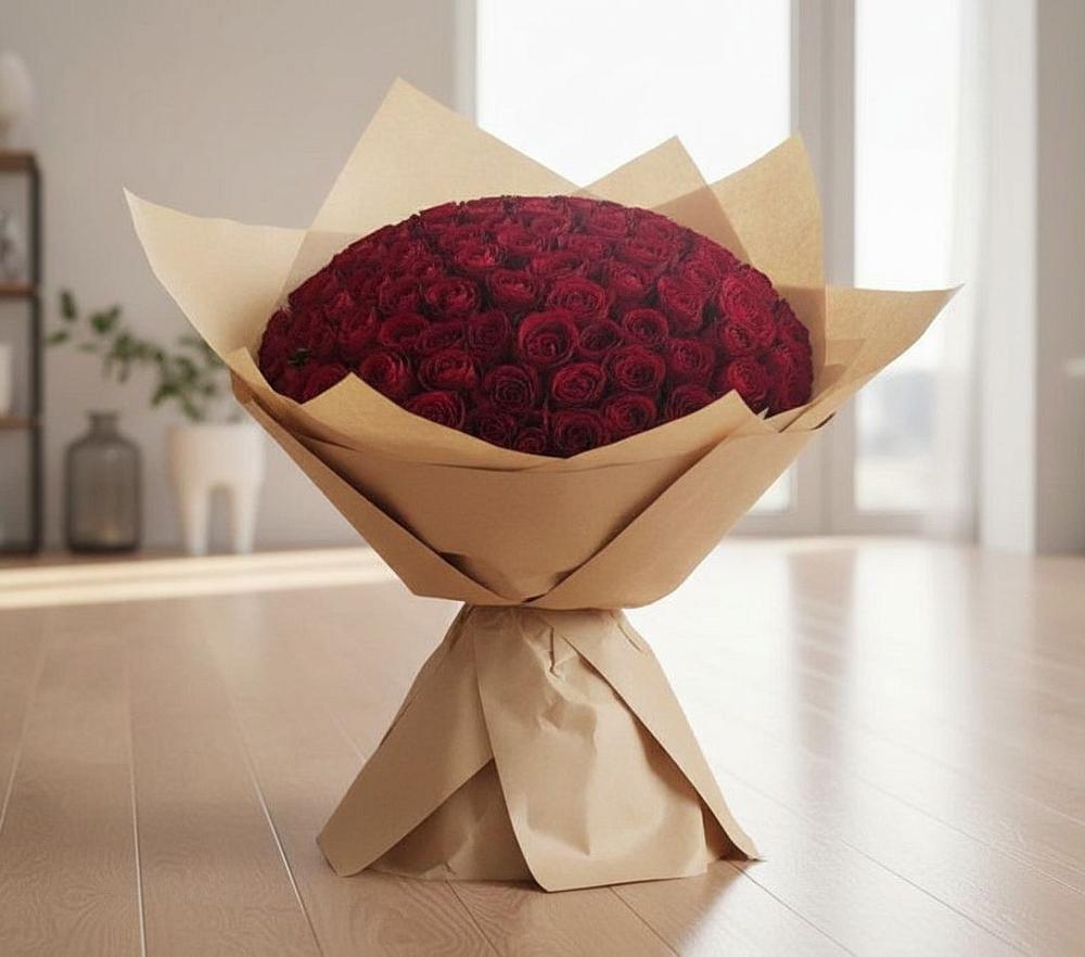 Букет 101 Красная роза в Степаньково