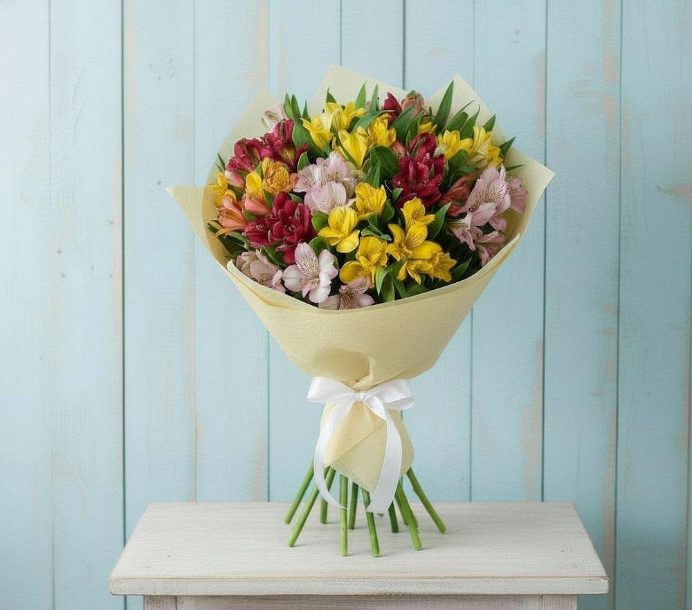 Букет цветов из: Альстромерии в Степаньково