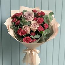 Букет цветов из:  Гвоздики и Розы #REPLACE_PRED# Степаньково